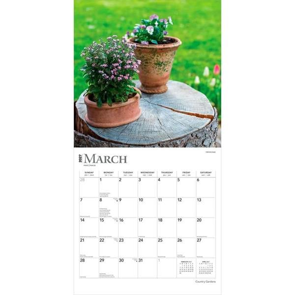 Gardens Calendar 2027, Wall Calendars, Month To View, Lifestyle, Gift