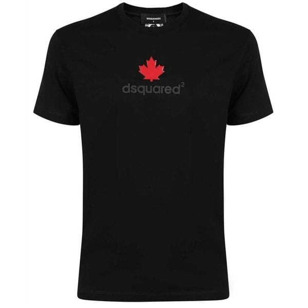 Dsquared2 Maple Leaf Chest Logo T-Shirt - Black