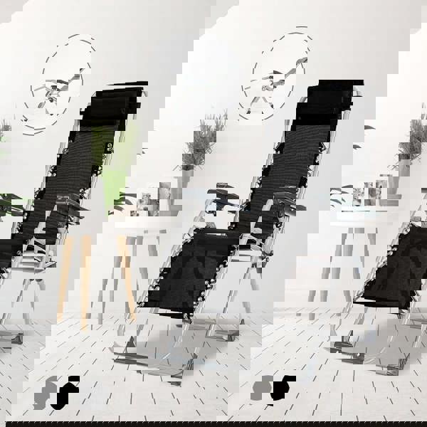 Smart Living Zero Gravity Chair with Cushion & Pillow - Black