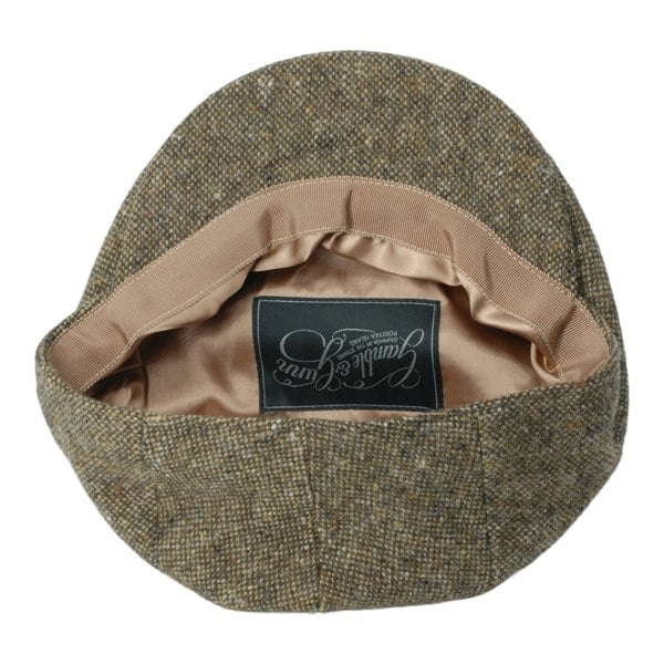 Gamble & Gunn Dolton Molloy & Sons Irish Donegal Tweed British Made Seagrass Brown Flat Cap