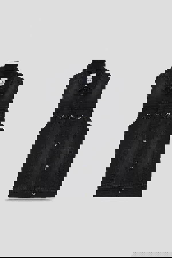 ENORSIA Womens Black Black Classic Denim Jacket