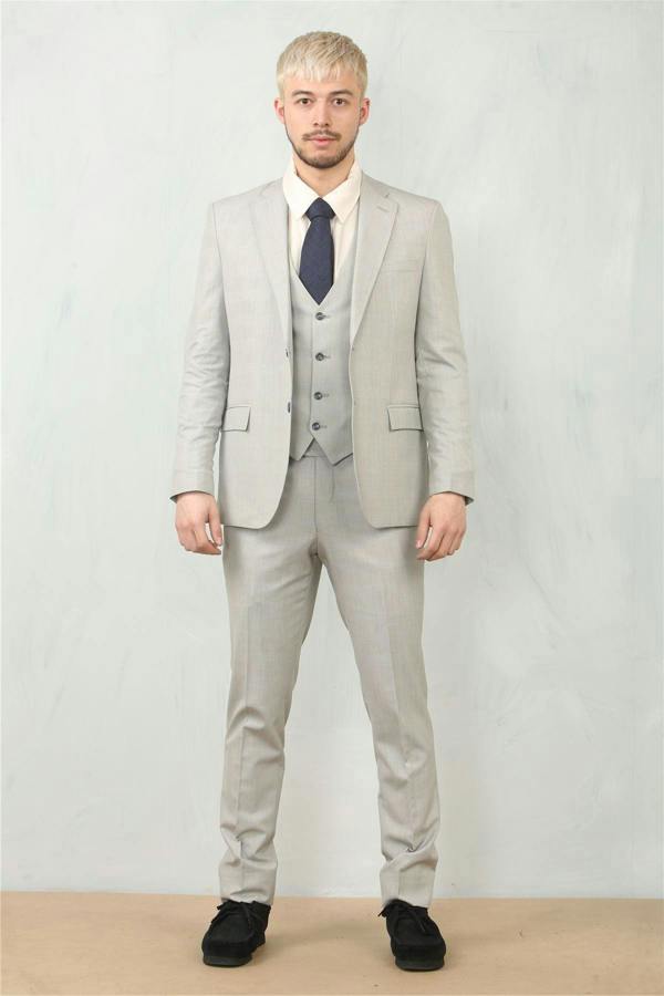 Infinity Leather Men's 3 Piece Prince Of Wales Grey Suit Workwear