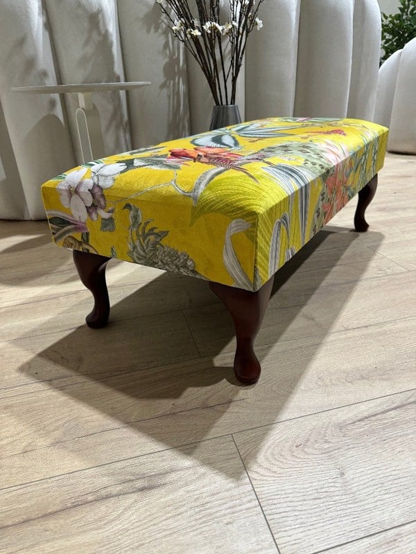 YELLOW Chesterfield Ottoman seat 