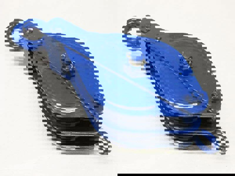 4 Ton 200MM Double Block With Swivel Eye Blue Painted - 22MM Pulley Wire Rope Safety Lifting