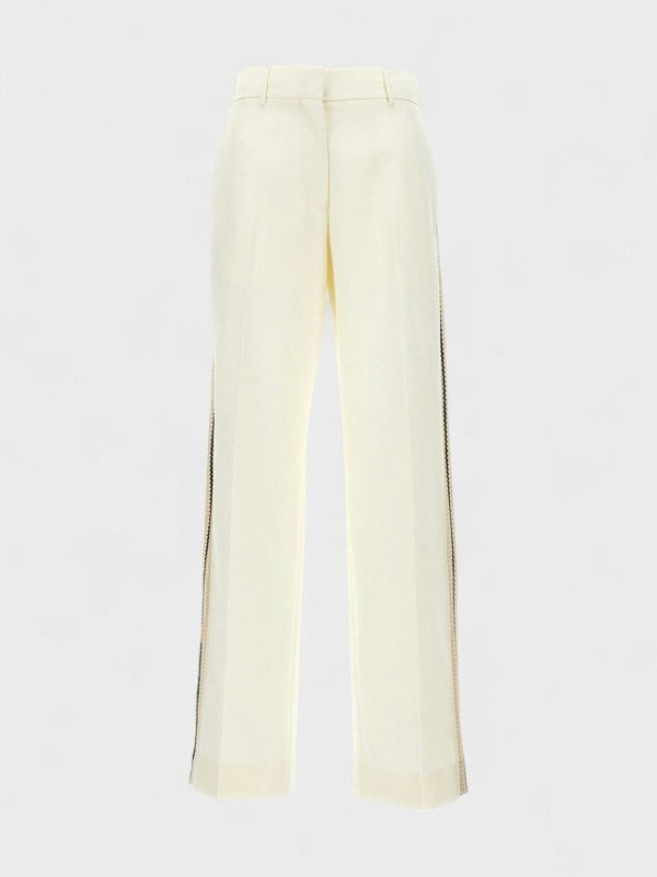 Palm Angels Knit Tape Suit Pants Butter White - Supplied FashionPalm Angels
