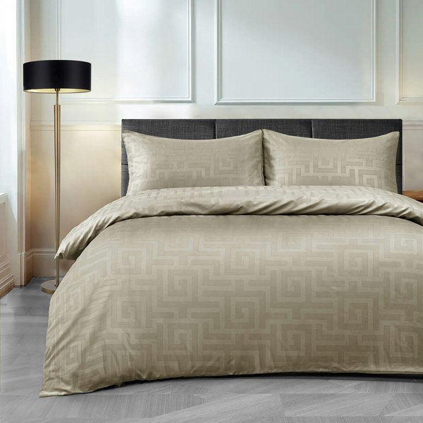 Velosso Embossed Elegance Luxury Duvet Cover & Pillowcase Set in Chic Colours - Durable, Soft Touch Bedding Set