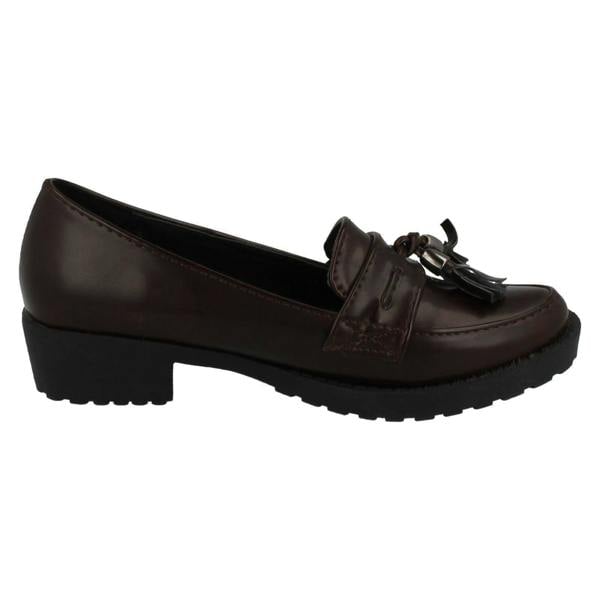 Spot On Girls Spot On Tassel Trim Loafer Flats