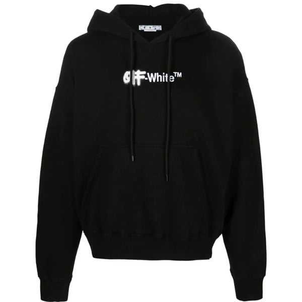 Off-White Off White Spray Helvetica Skate Fit Hoodie - Black