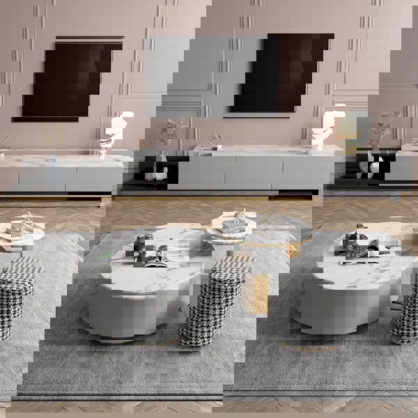 Valles Nesting Coffee Table Set, Sintered Stone-Weilai Concept-Weilai Concept