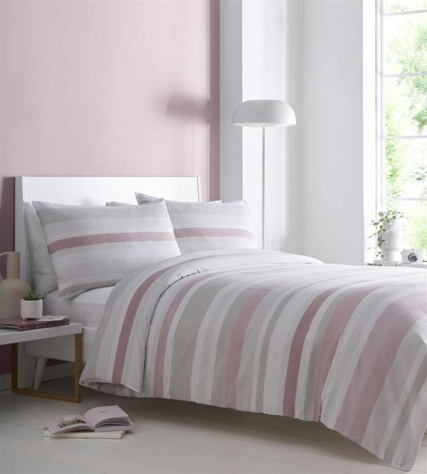 Simply Stripes Pink Duvet Cover Set