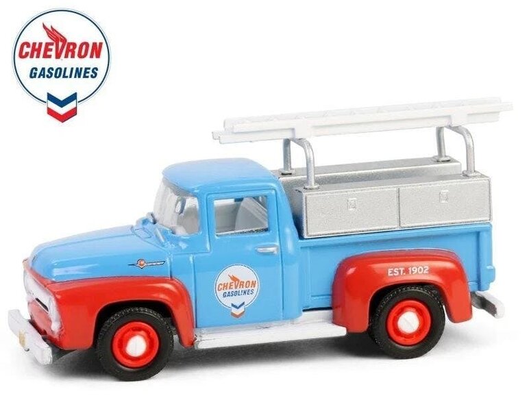 MCSlots 1956 Ford F-100 With Tool Boxes And Ladders 1:64 Scale Greenlight 41175B