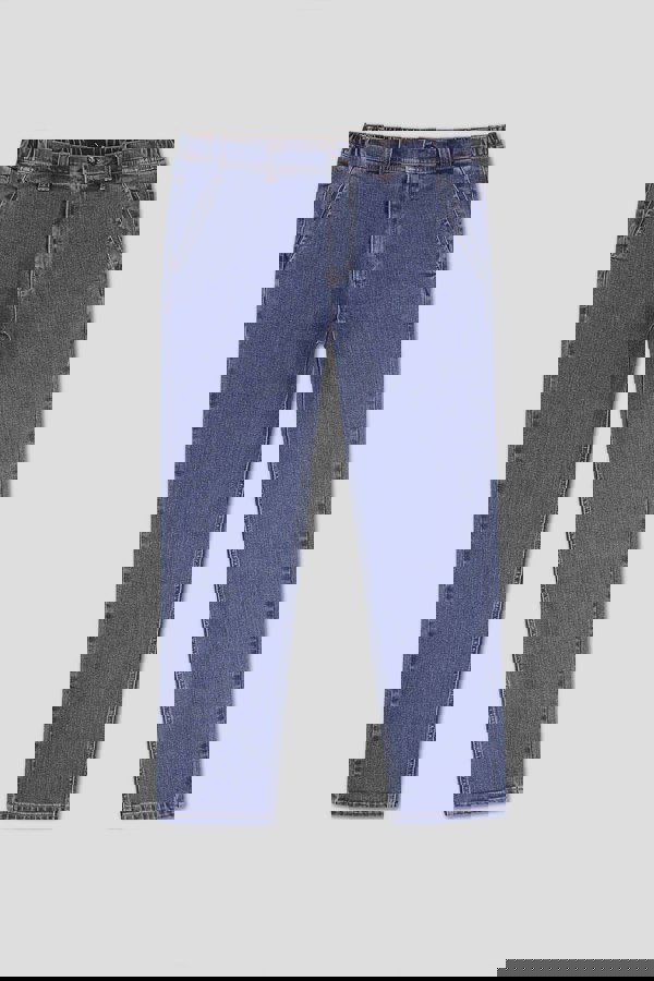 ENORSIA Mens Elasticated Waist Straight fit Jeans