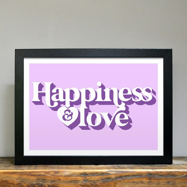 Hands & Hearts Happiness & love positivity art print