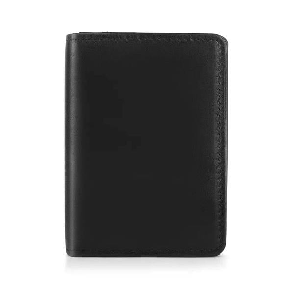 Front view of Black Leather Credit Cardholder Mayfair