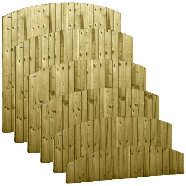 [amazon variation] dome top feather edge fully framed fence panel [6ft x 1ft, 2ft, 3ft, 4ft] 1