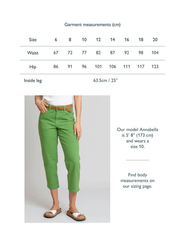 Kite Womens Organic Newton Cropped Straight Leg Jeans Ivy