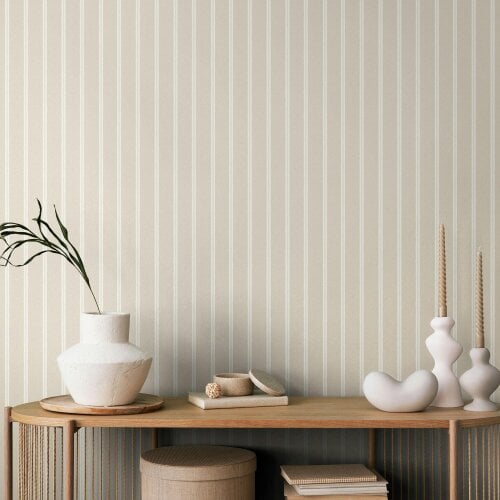 Hoopla Walls Heritage Stripe - Natural 10m Wallpaper