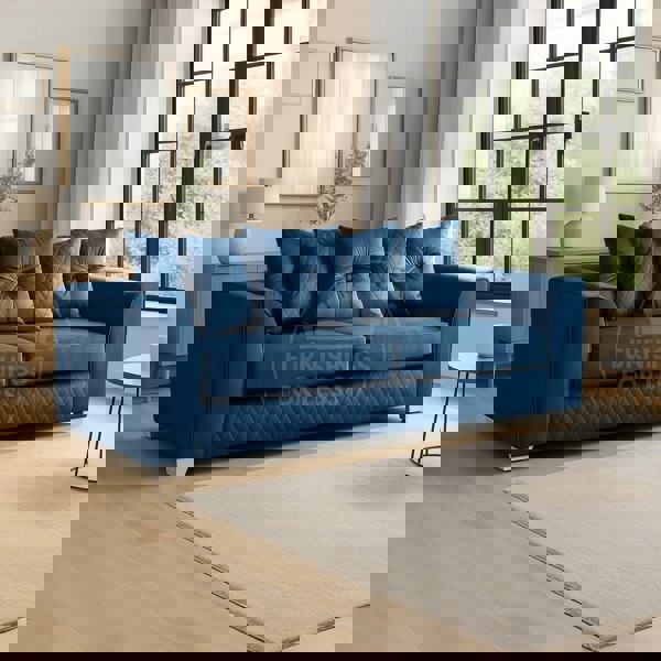 Furnishings For Less Victoria Plush Velvet 3 Seater Sofa