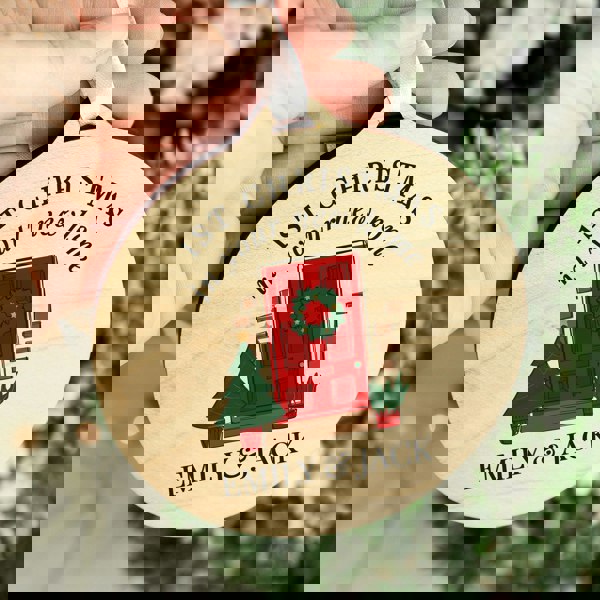 Personalised Memento Company Personalised New Home Round Wooden Decoration