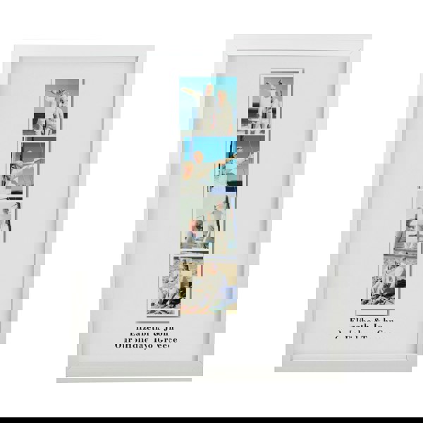 Personalised Memento Company Personalised Photo Upload Strip White Poster Frame