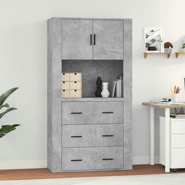 Berkfield Highboard Concrete Grey Engineered Wood