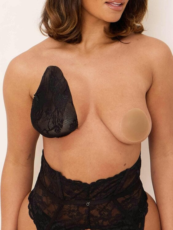Perky Pear NEW-Original Lift & Shape Boob Tape- Black Lace-A-E Cups