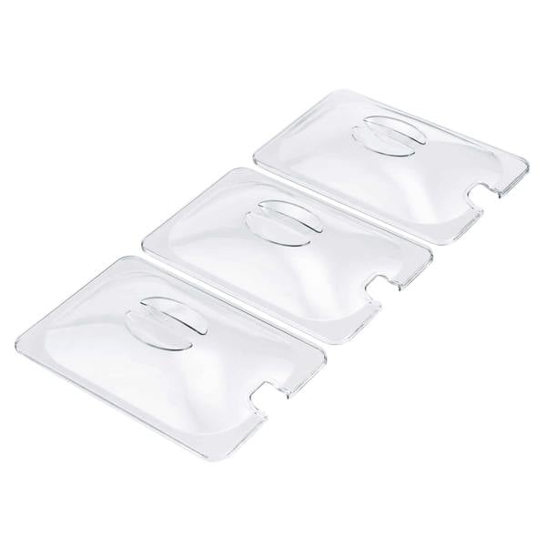 Cooks Professional Set of 3 Clear Lids for 3 Section Buffet Warmer | 21.7cm x 14.1cm
