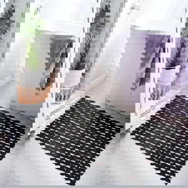 Nicoman Stylish Anti Slip Bath Matt Shower Mat 61cm x 43cm 