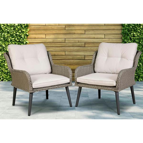 Dellonda DG79 Loungers Action shot - on patio