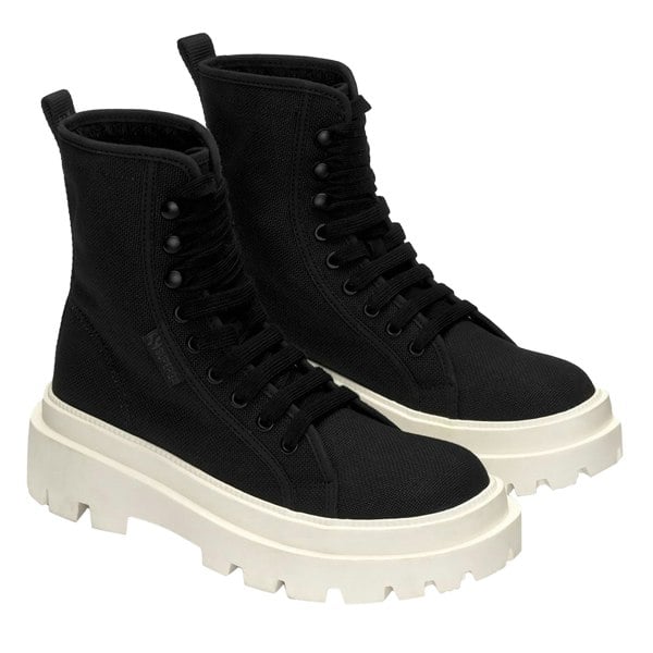 Superga Womens 3051 Alpina Apex Shoes - Black/White Avorio