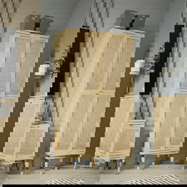 Furniture To Go Calasetta Display Cabinet in Rattan