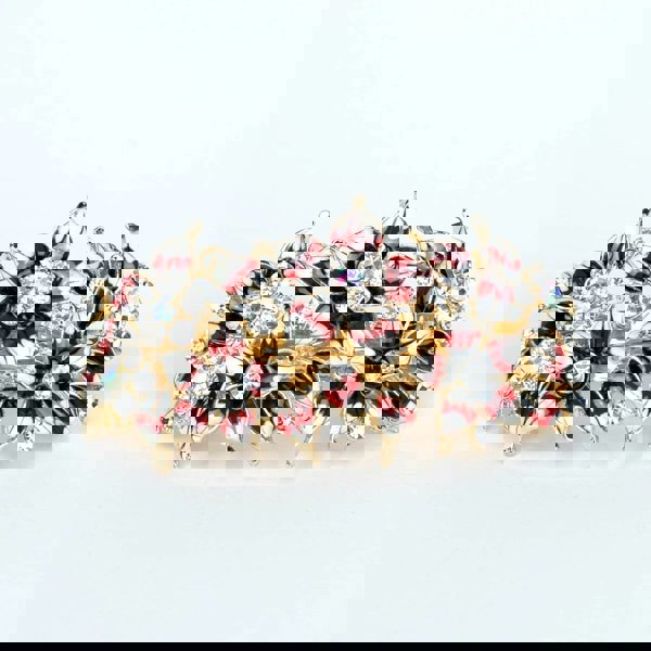 vintage hair accessory in enamel art deco inspired