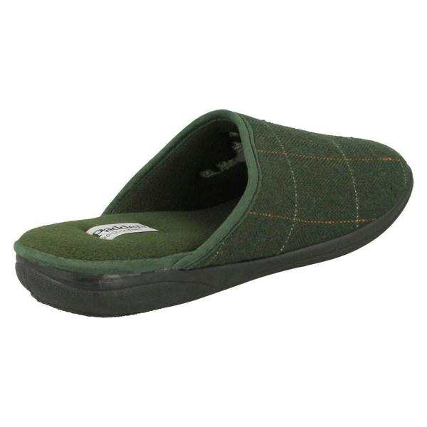 Padders Mens Padders Stag Detailed Mule Slippers Stag