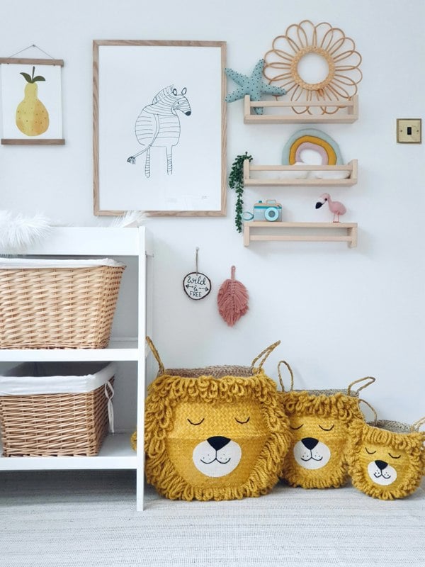 Yellow Lion Basket - Small - Bellybambino