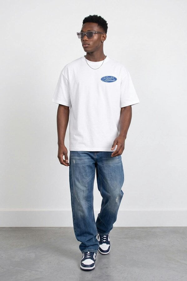 London Attitude Heart & Soul Oversized Heavyweight Printed T-Shirt