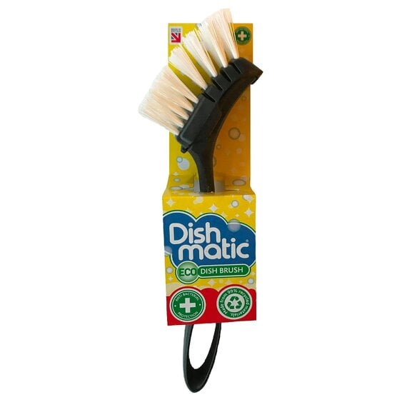 Dishmatic ECO Washing-Up Scrubbing Brush Made from 99% Recycled Plastic with Replaceable Brush Head – Antibacterial Kitchen Washing-Up Dish Brush