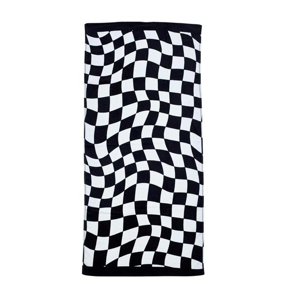 Checkerboard Black/White Beach Towel 76x160cm