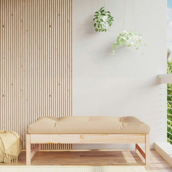Berkfield Garden Footstool 120x80 cm Solid Wood Pine
