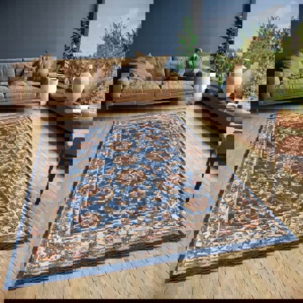 Oriental Short Pile Rug Reni Luxor Vintage Design