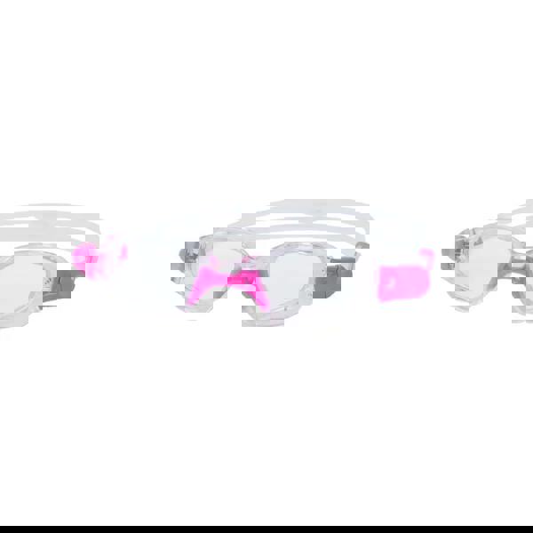 Clear Zoggs Spectra swim goggles in pink with silicone and adjustable straps