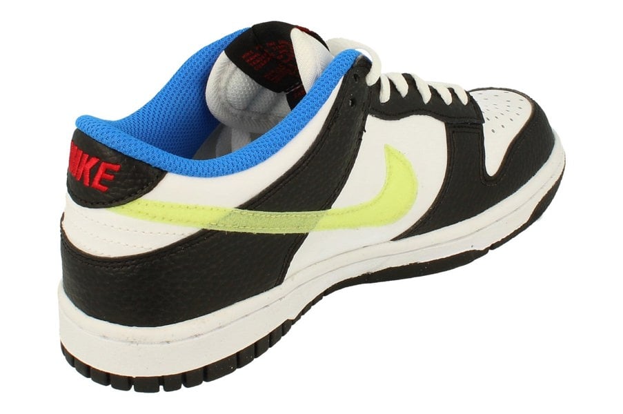 Nike Dunk Low GS Trainers Dq0977  100 - White Light Lemon Twist Black 100 - Photo 2