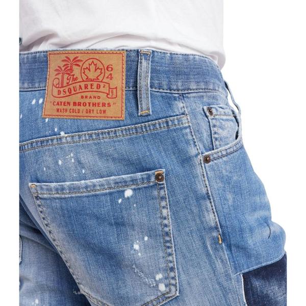 DSQUARED2 Cool Guy Jean Patchwork Denim Blue Jeans W40