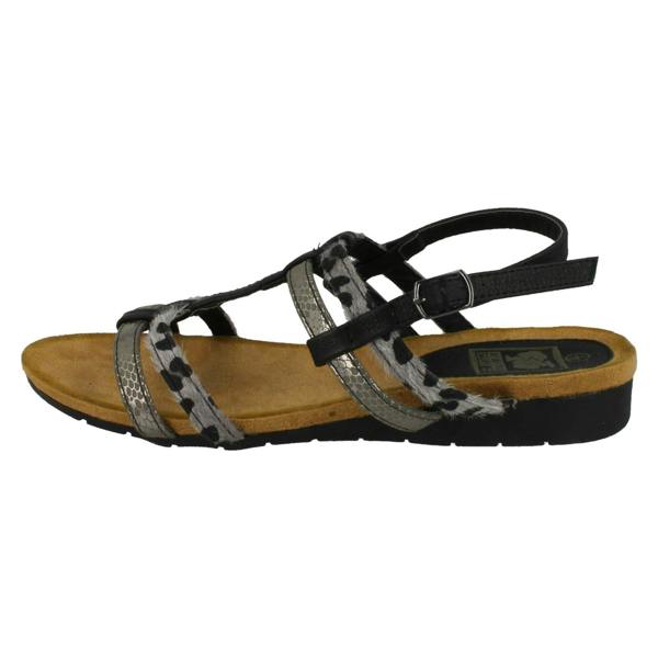 Down to Earth Ladies Down To Earth T Bar Slingback Sandals