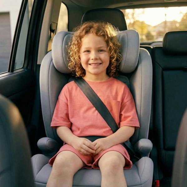 My Babiie MBCS23 High-Back Booster R129 Car Seat with ISOFIX - Grey