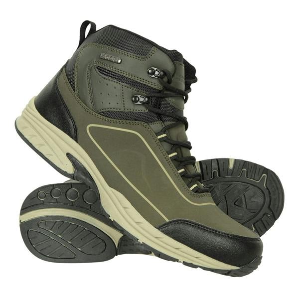 Mountain Warehouse Mens Ramble Softshell Waterproof Boots - Khaki Green - 