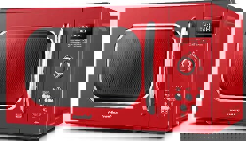800W 20L Retro Microwave Oven with LED Display Red/Cream/Pastel Green Living and Home