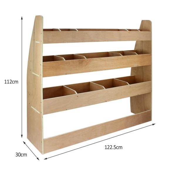 Monster Racking Caddy Transporter Van Rack in natural wood finish, featuring three spacious shelves for organized storage and transport