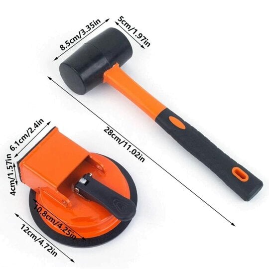 Havendro Heavy Duty Floor Gap Fixer Tool With Rubber Mallet, Iron Body&Strong Suction Cup