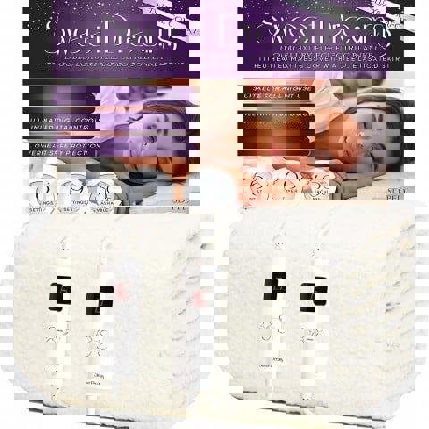 Sweet Dreams Luxury Fleece Electric Blanket Double Size, Machine Washable Underblanket, Digital Control, Overheat Protection