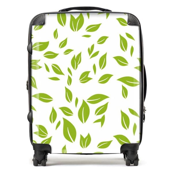 Warren Reed Green Leaves Suitcase